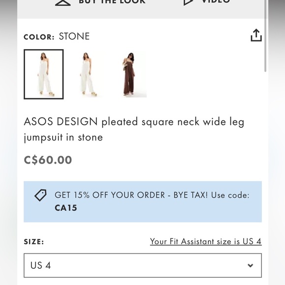 ASOS pleated wide neck jumpsuit - Picture 4 of 5